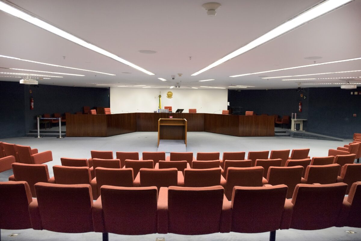 Sala de sessões da Primeira Turma do STF vazia
