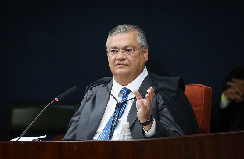 Ministro Flávio Dino na sessão de julgamento da AP 2668