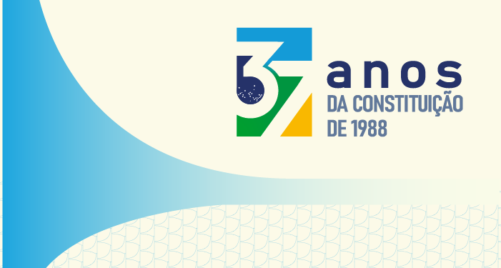 Banner colorido da série de matérias sobre os 37 anos da Constituição de 1988