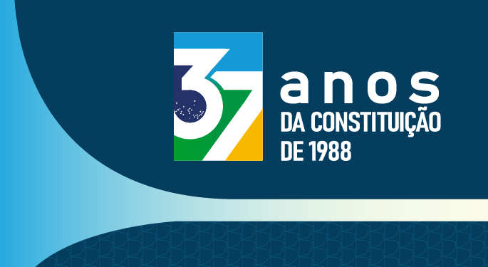 Banner colorido da série de matérias sobre os 37 anos da Constituição de 1988