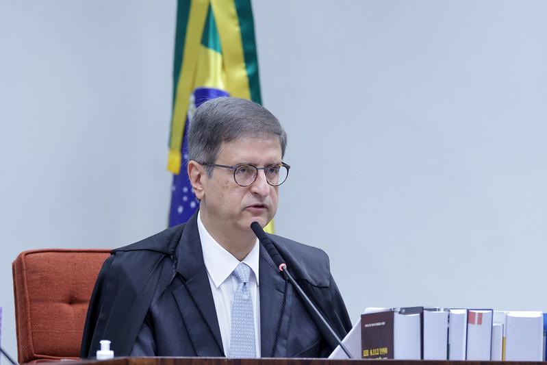 Procurador-geral da República, Paulo Gonet, na bancada da 1ª Turma do STF