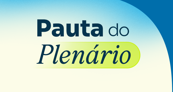 Banner da pauta do plenário