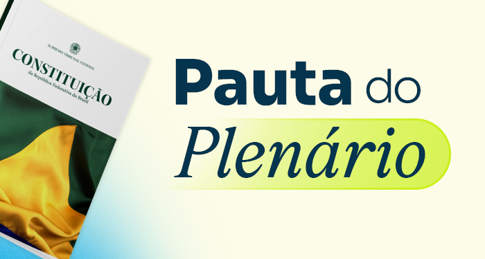 Banner da pauta do plenário