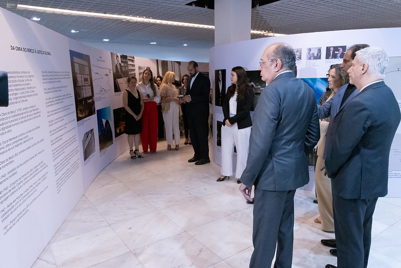 Ministro Gilmar Mendes na abertura da exposição