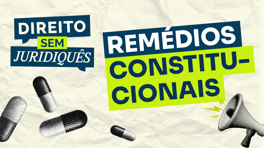 Cartão na cor azul com o nome da série