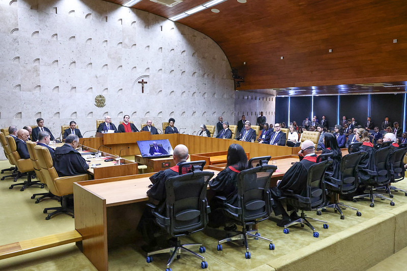 Foto da sessão inaugural do 187º período de sessões da Corte Interamericana de Direitos Humanos, realizadas no Supremo Tribunal Federal