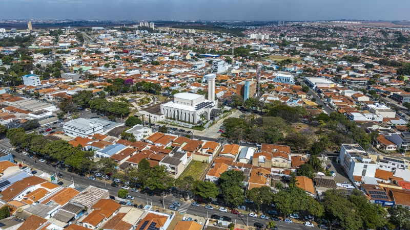 Vista aérea da cidade de Paulínia