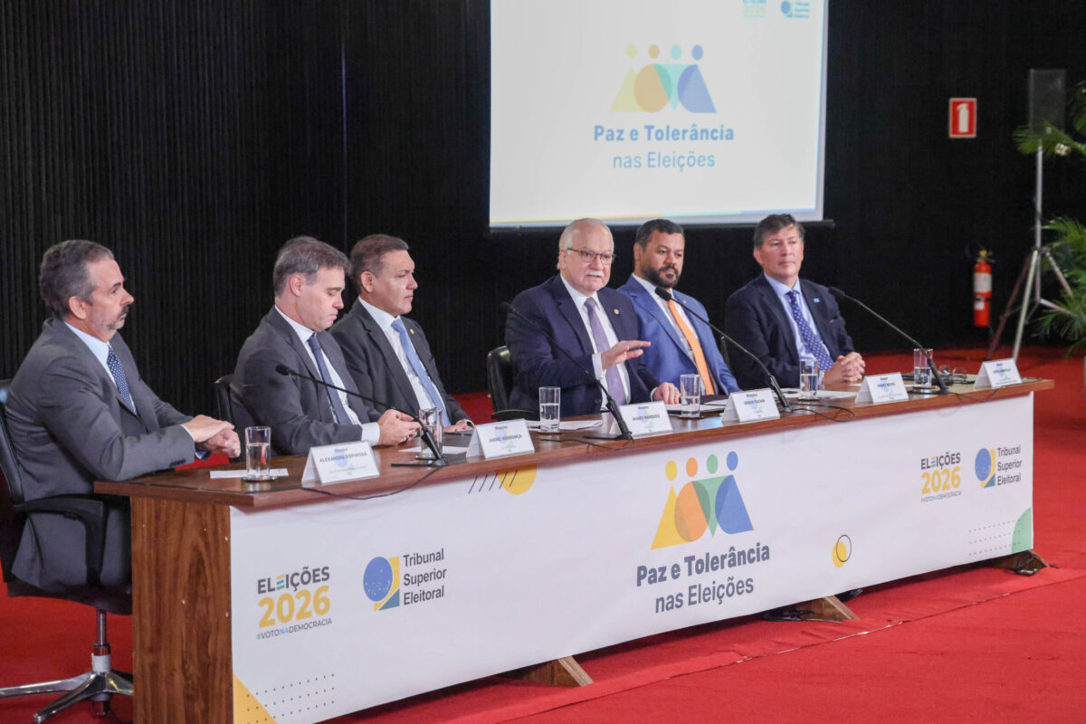 Ministro Edson Fachin discursa na abertura da campanha Paz e Tolerância nas Eleições, realizada no TSE